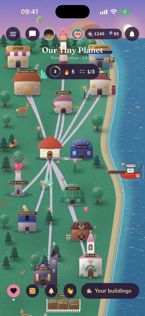 Your land: a winding river, your house and every building you have built together